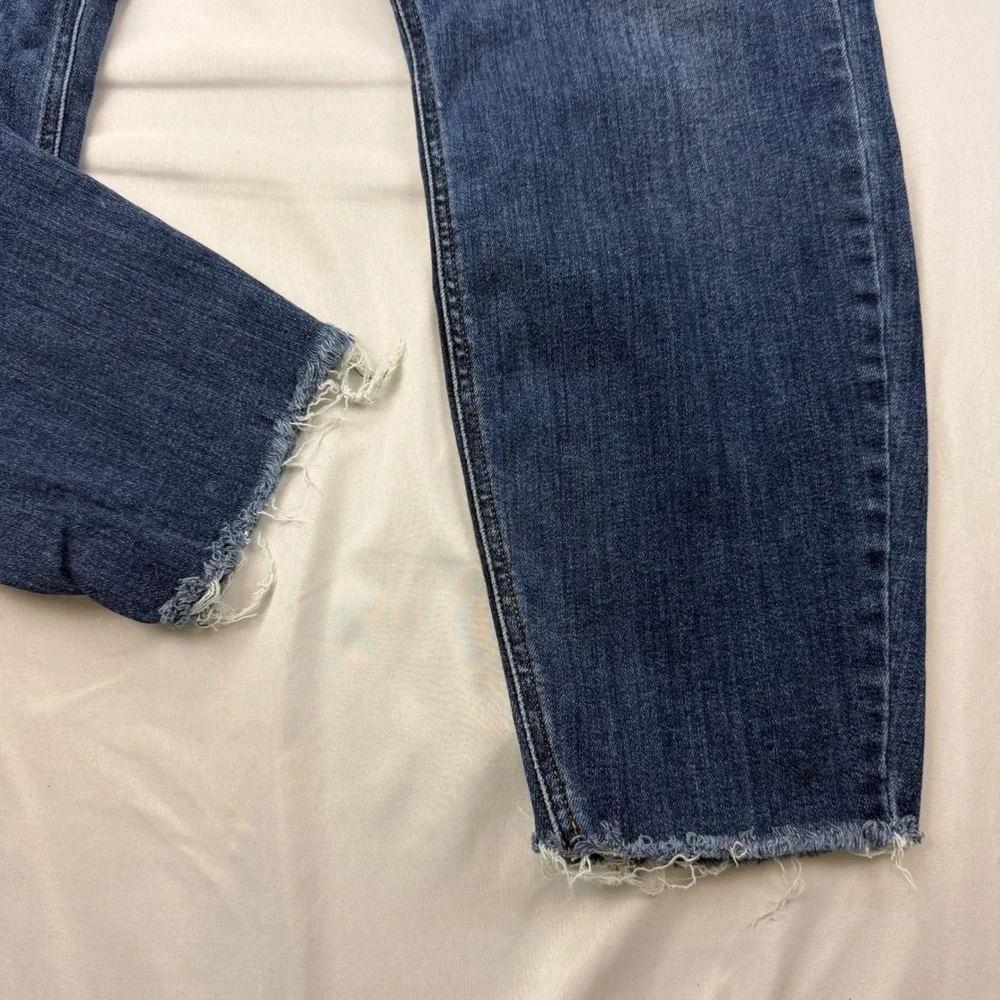 Judy Blue Skinny Fit Jeans Women 24W Blue Raw Hem High Rise Stretch JB82527DK-PL